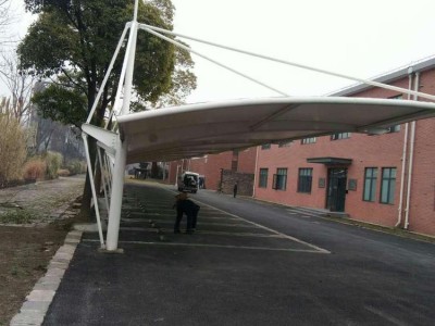 宁波余姚做停车棚雨棚推拉棚的图3